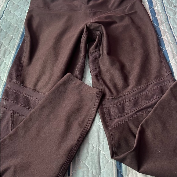 Joy Lab Womens Black Ankle Length Leggings Size M Sheer Mesh Athletic Medium - Picture 7 of 7